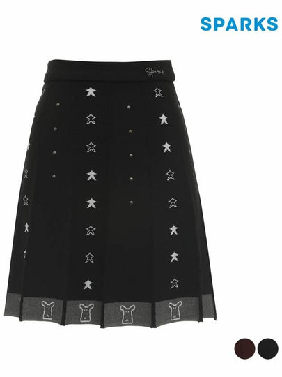 Women s Shape Pattern Cut Knit Skirt Culotte SL3LCR001 - SPARKS - BALAAN 2