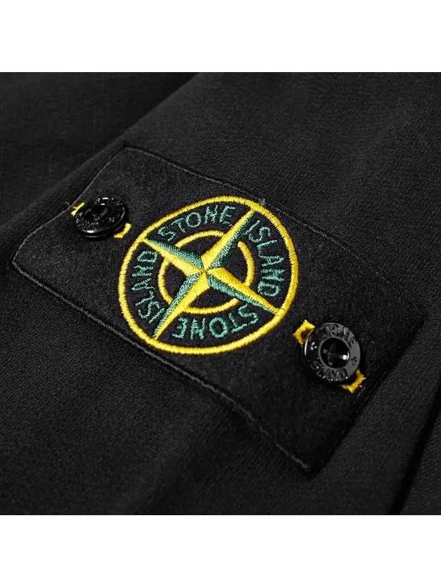 Wappen Patch Cotton Zip Up Hoodie Black - STONE ISLAND - BALAAN 3