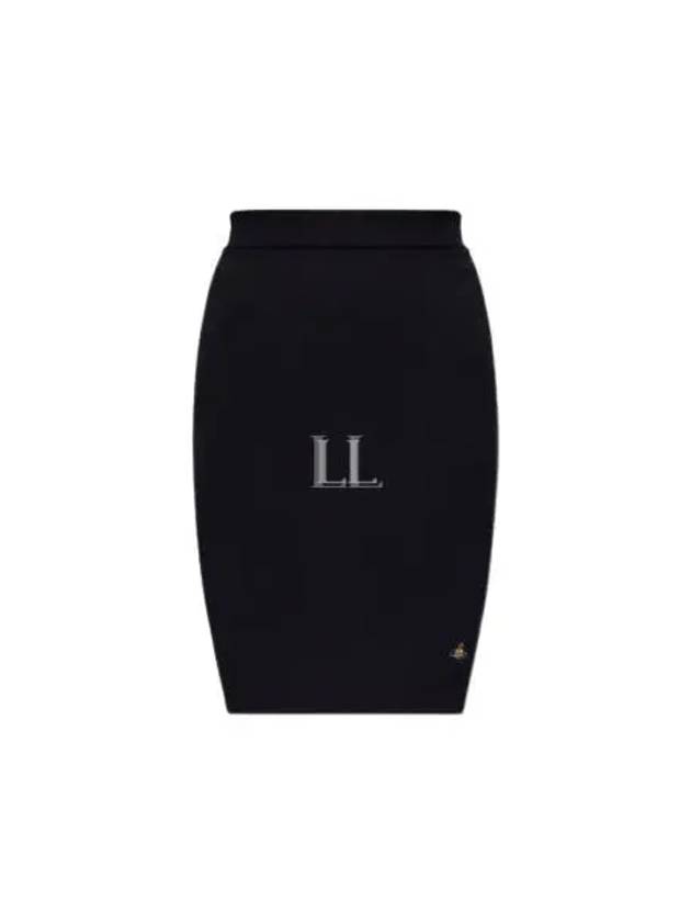 Embroidered ORB Pencil Skirt Black - VIVIENNE WESTWOOD - BALAAN 2