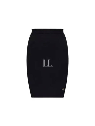 Embroidered ORB Pencil Skirt Black - VIVIENNE WESTWOOD - BALAAN 2