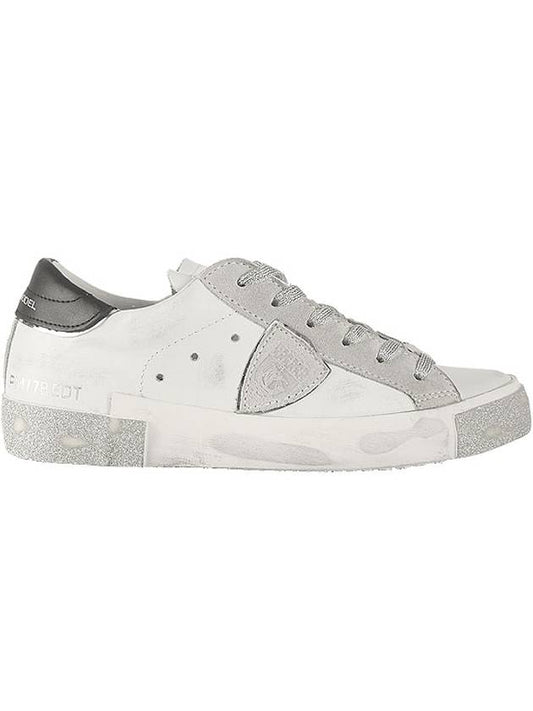 20FW PRLD GA01 PRSX Classic Sneakers White Glitter Black Women’s Shoes TR - PHILIPPE MODEL - BALAAN 1