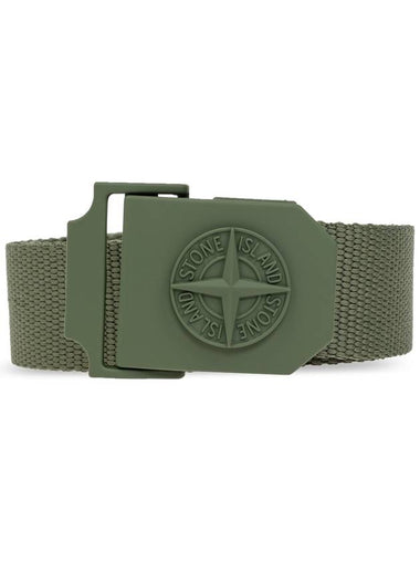 Stone Island Belt With Logo, Men's, Green - STONE ISLAND - BALAAN 1