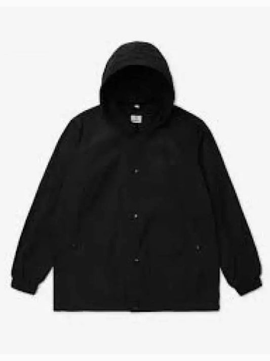 Detachable Logo Graphic Hooded Jacket Black - BURBERRY - BALAAN 2