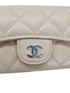 Classic Grained Shiny Calfskin Card Wallet Beige - CHANEL - BALAAN 8