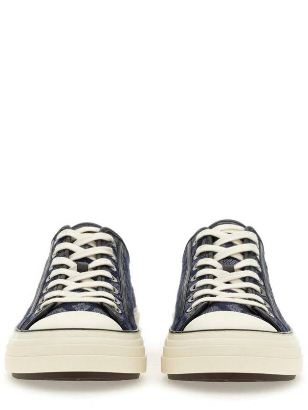 Totalloop Effect Low Top Sneakers Denim Blue - VALENTINO - BALAAN 5