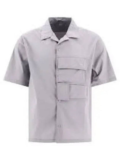 Metropolis Gabardine Short Sleeve Shirt Grey - CP COMPANY - BALAAN 2