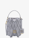 Matelasse Nappa Leather Bucket Bag Cornflower - MIU MIU - BALAAN 1