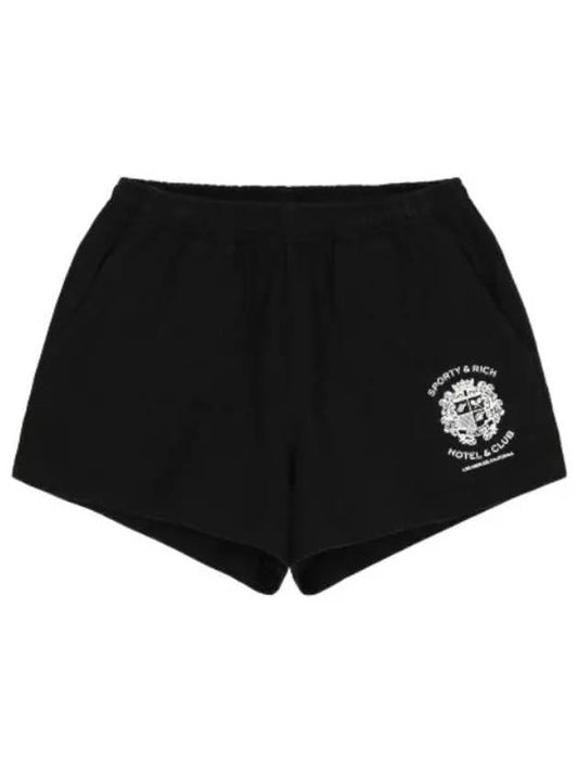 Hotel Disco Shorts Pants Black - SPORTY & RICH - BALAAN 1