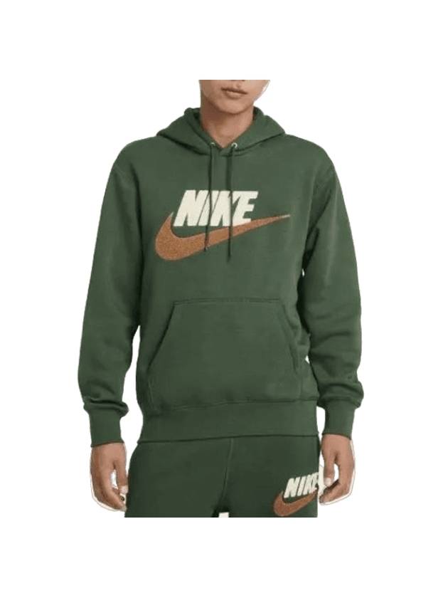 Club Fleece Pullover Hoodie Green - NIKE - BALAAN 1