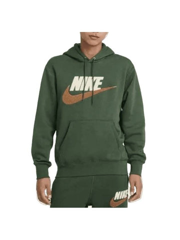 Club Fleece Pullover Hoodie Green - NIKE - BALAAN 1