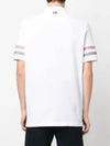 Men's RWB Stripe Cotton Polo Shirt White - THOM BROWNE - BALAAN 6