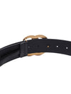 GG Marmont Buckle Leather Belt Black - GUCCI - BALAAN 7