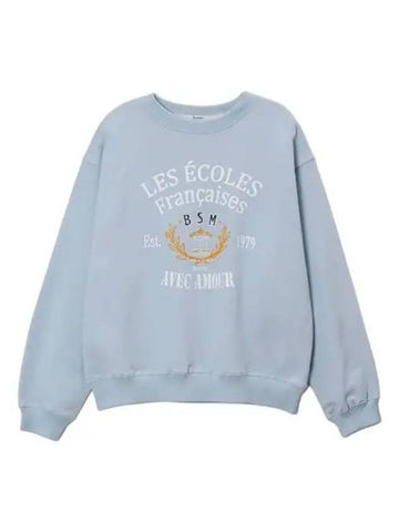 Ecole Artwork Crew Neck Sky Blue - BENSIMON - BALAAN 1