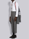 Men's 4 Bar Poly Twill Chesterfield Single Coat Grey - THOM BROWNE - BALAAN 7