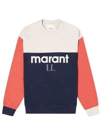 Afton Logo Cotton Sweatshirt Orange Faded Night - ISABEL MARANT - BALAAN 2