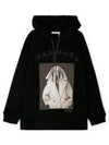 Lillo Graphic Print Cotton Hoodie Black - MAX MARA - BALAAN 2