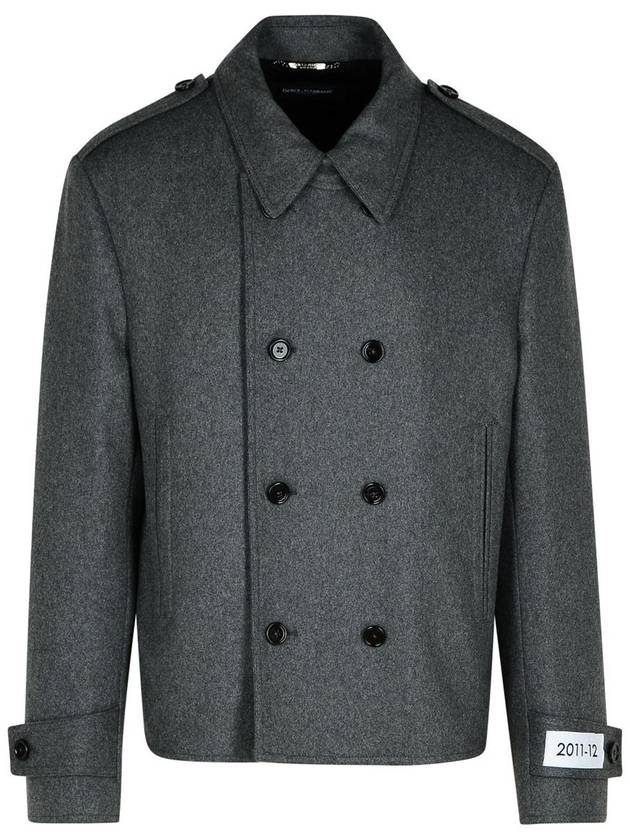 Dolce & Gabbana Grey Wool Blend Jacket - DOLCE&GABBANA - BALAAN 1