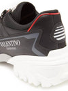 Garavani Climber climber black leather and mesh sneakers - VALENTINO - BALAAN 4