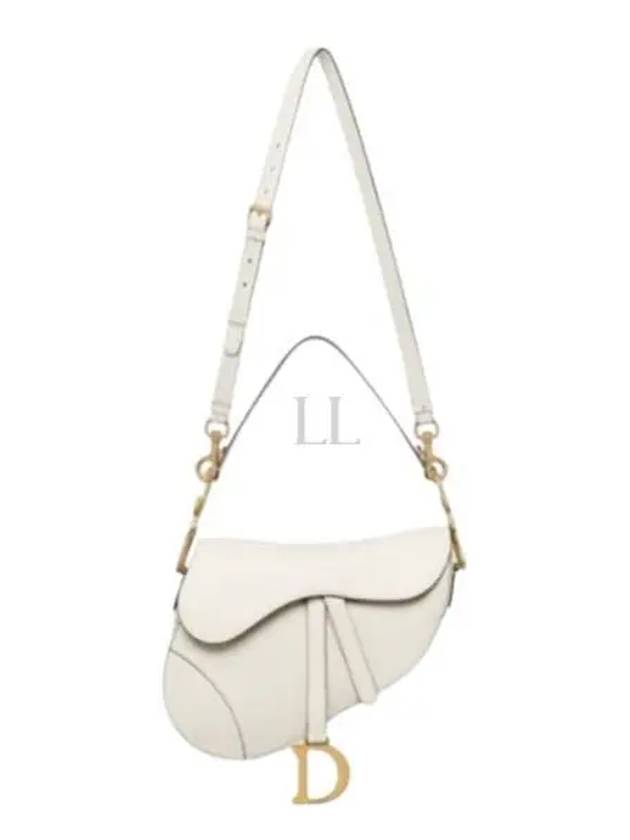 Saddle Grained Calfskin Shoulder Bag Latte - DIOR - BALAAN 2