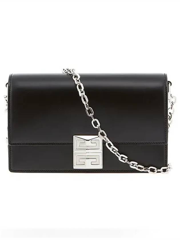 Box 4G Chain Small Leather Shoulder Bag Black - GIVENCHY - BALAAN 3