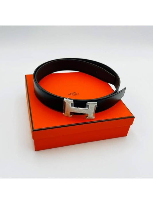 Reversible Leather Strap 32mm Belt Black - HERMES - BALAAN 2