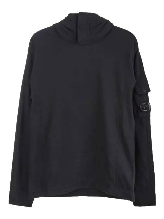 Lens Wappen Hooded Jacket Black - CP COMPANY - BALAAN 1