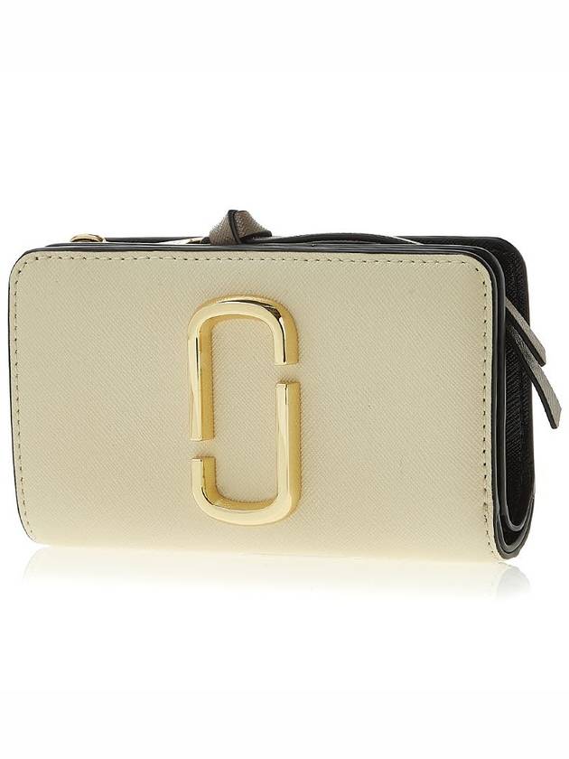 Snapshot Compact Logo Zipper Medium Wallet Ivory - MARC JACOBS - BALAAN 3