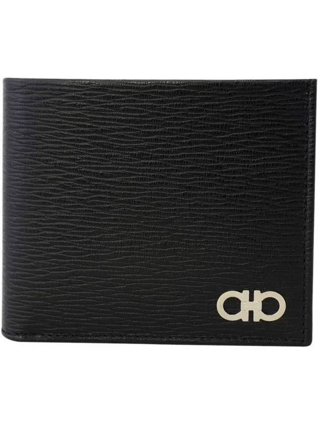 Gancini Half Wallet Black - SALVATORE FERRAGAMO - BALAAN 2