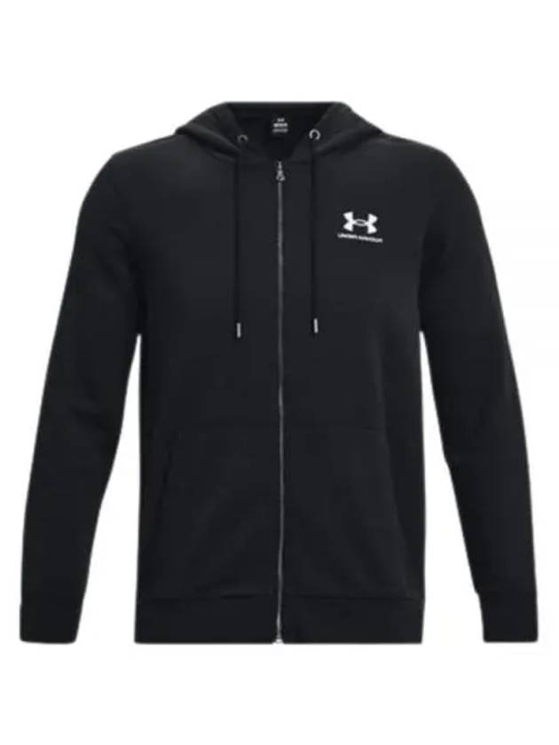 Essential Fleece Hooded Jacket Black - UNDER ARMOUR - BALAAN 2