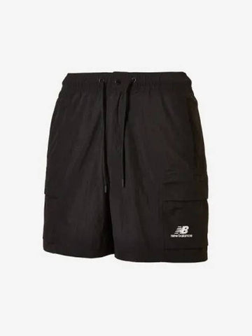 Coat Club Woven Pocket Shorts Black - NEW BALANCE - BALAAN 1