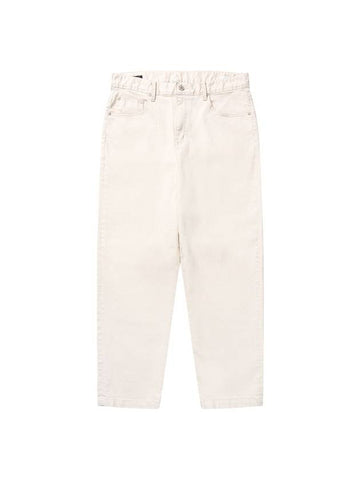 Tapered Denim Jeans Cream - SOLEW - BALAAN 1