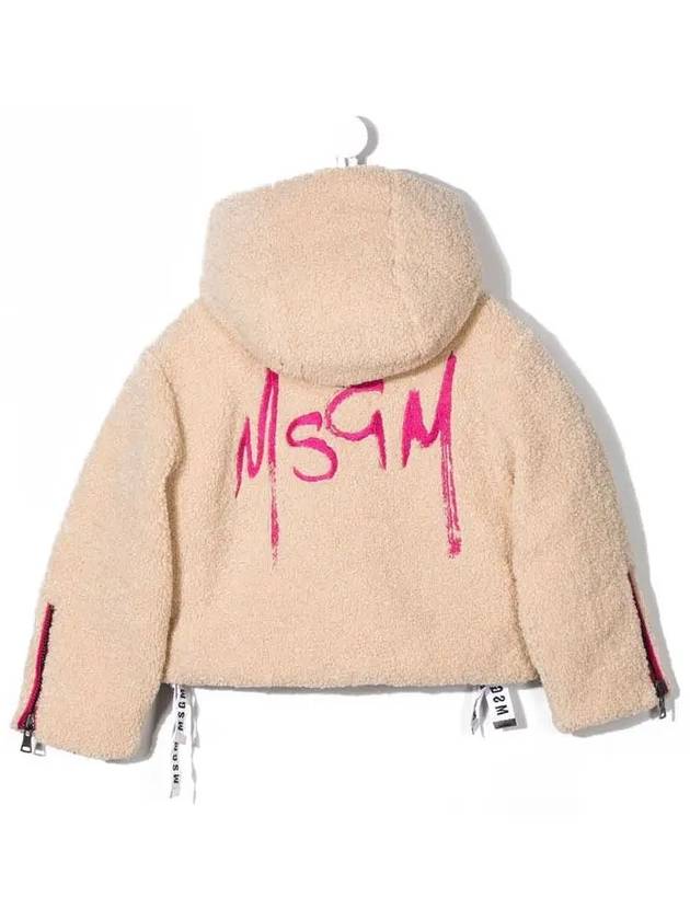 Kids Reversible Logo Hooded Jacket MS027714 015 - MSGM - BALAAN 3