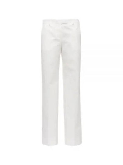 Cotton Chino Straight Pants White - MIU MIU - BALAAN 2