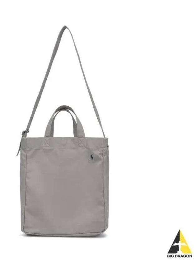 Canvas Shopper Tote Gray - POLO RALPH LAUREN - BALAAN 1