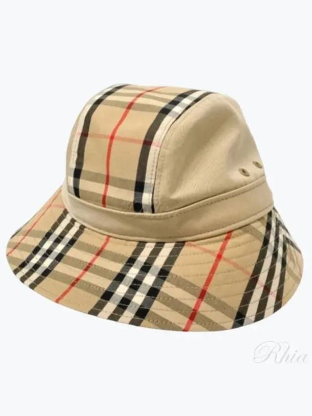 Check Pattern Bucket Hat Beige - BURBERRY - BALAAN 2