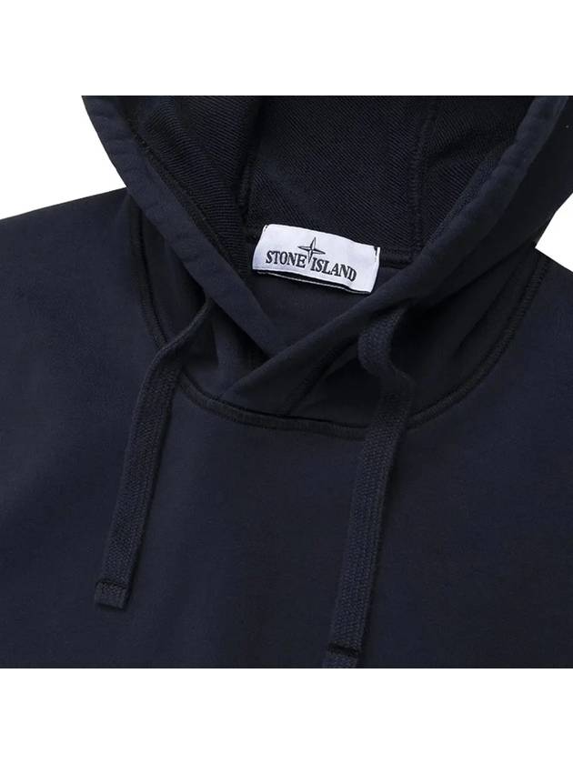 Wappen Patch Cotton Hoodie Navy - STONE ISLAND - BALAAN 5