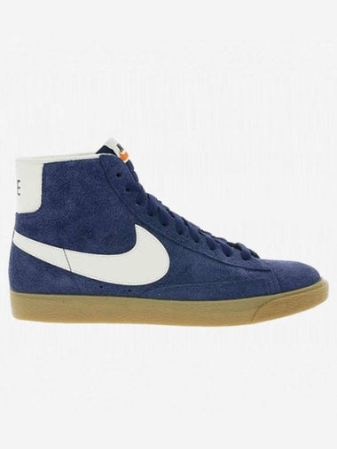 01518171411Blazer Mid Suede VintageNavy Gum Sole - NIKE - BALAAN 1