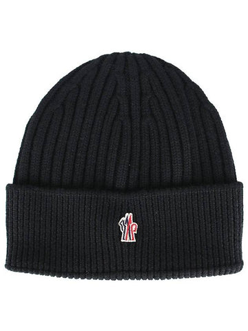 Grenoble Logo Wool Beanie 3B00010 04761 999 - MONCLER - BALAAN 1