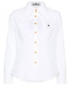 W Violin Logo Shirt White - VIVIENNE WESTWOOD - BALAAN 2