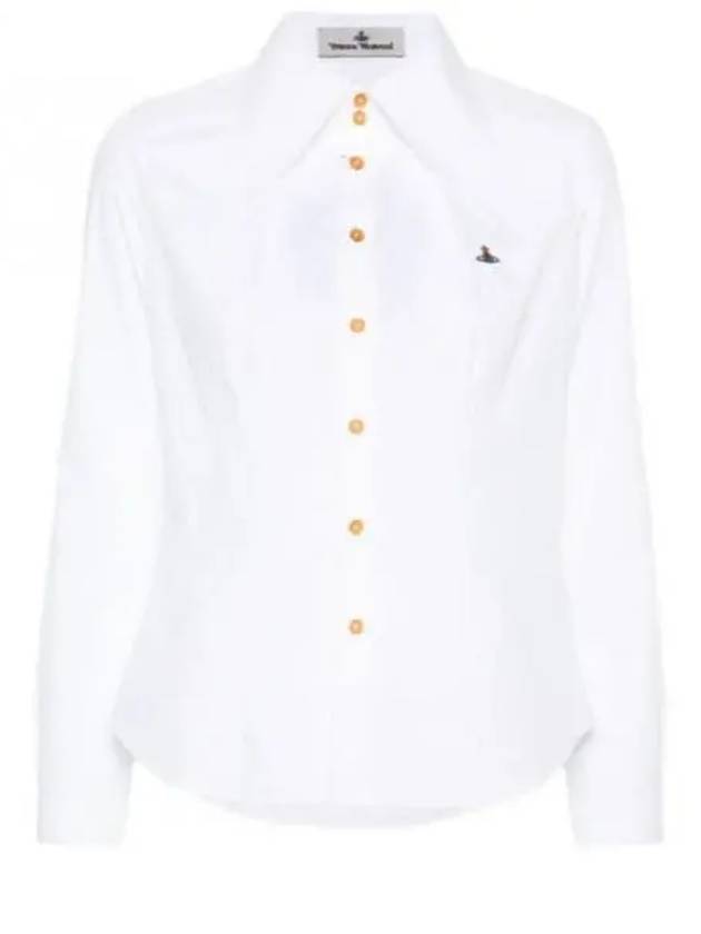 W Violin Logo Shirt White - VIVIENNE WESTWOOD - BALAAN 2