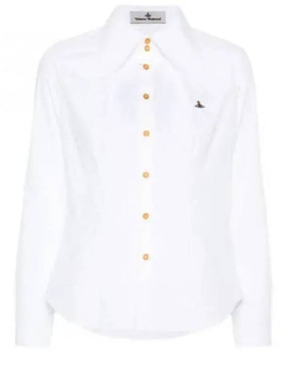 W Violin Logo Shirt White - VIVIENNE WESTWOOD - BALAAN 2