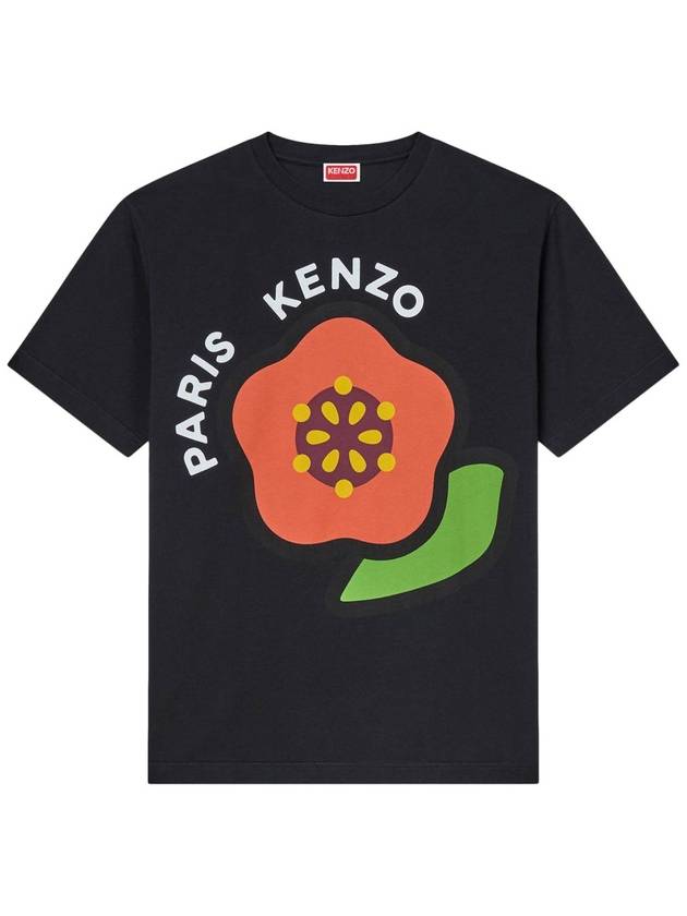 Pop Print Short Sleeve T-Shirt Black - KENZO - BALAAN 2