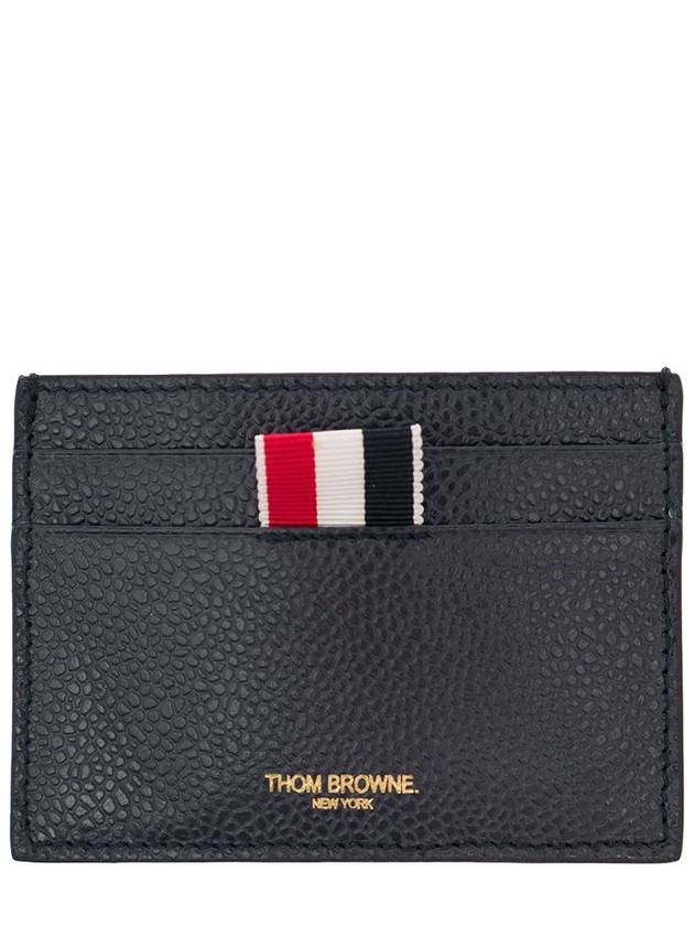 Men's Pebble Diagonal Stripe Card Wallet Navy - THOM BROWNE - BALAAN 2