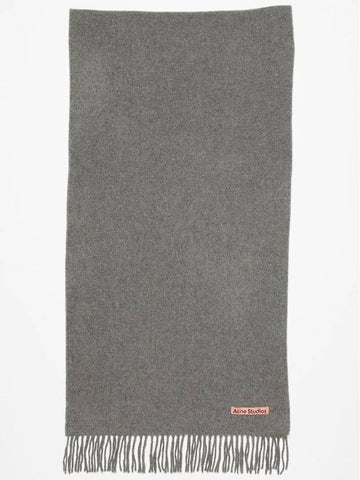 Fringe Wool Muffler Narrow Gray Melange SCAR000218 - ACNE STUDIOS - BALAAN 1