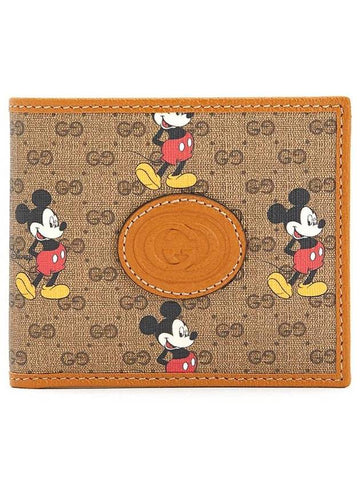 Disney Mickey Mouse GG Supreme Halfwallet Brown - GUCCI - BALAAN 1