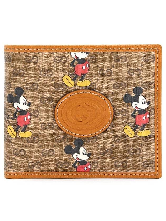 Disney Mickey Mouse GG Supreme Halfwallet Brown - GUCCI - BALAAN 1