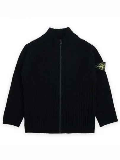 Kids 512C2 Full Zip Knit Cardigan Black - STONE ISLAND - BALAAN 2