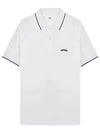 Lettering Embroidery Logo Short Sleeve Polo Shirt White - AMI - BALAAN 1