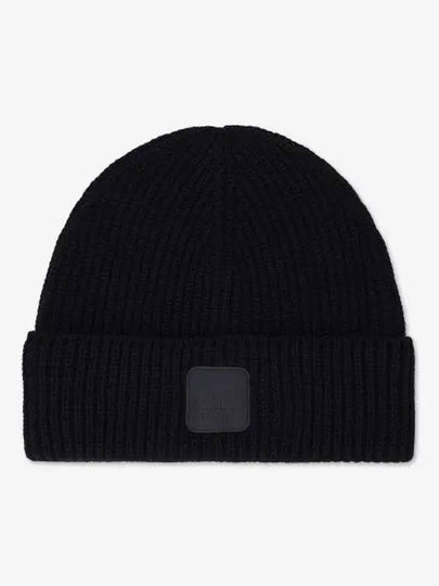 Extra Fine Merino Wool Logo Beanie Black - CP COMPANY - BALAAN 2