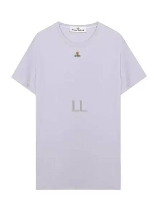 Embroidered Logo Short Sleeve T-Shirt Violet - VIVIENNE WESTWOOD - BALAAN 2